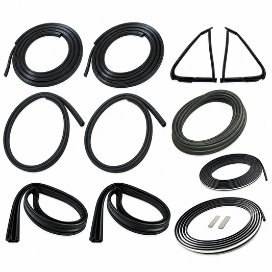 Precision Complete Weatherstrip Kit with Chrome-Style Rear Window Seal | 1987–1991 Ford F-Series