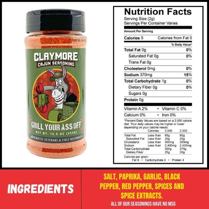 Grill Your Ass Off Claymore Cajun Seasoning