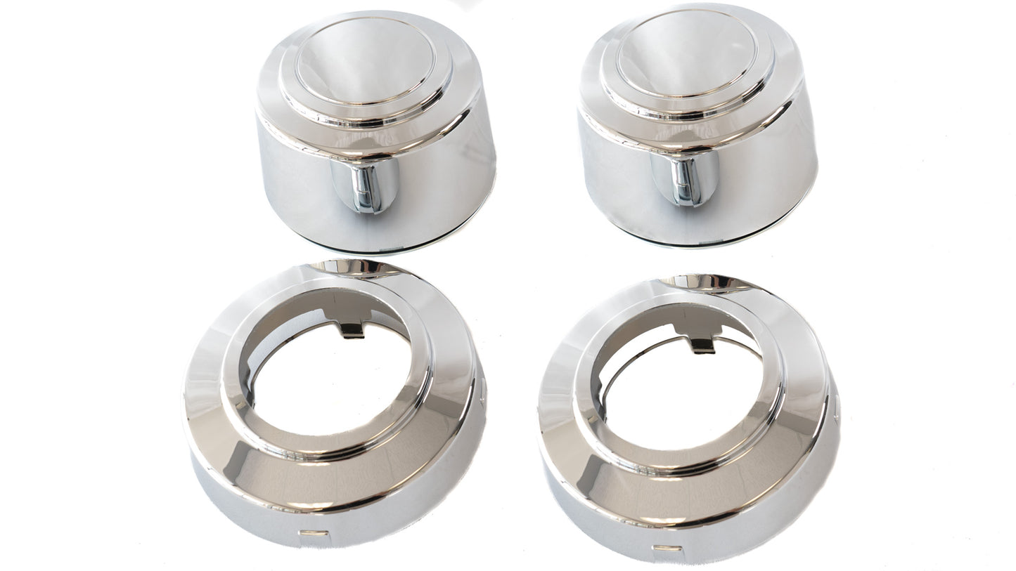 Front Wheel Center Hub Cap Set - (Open - 4x4) - Aftermarket