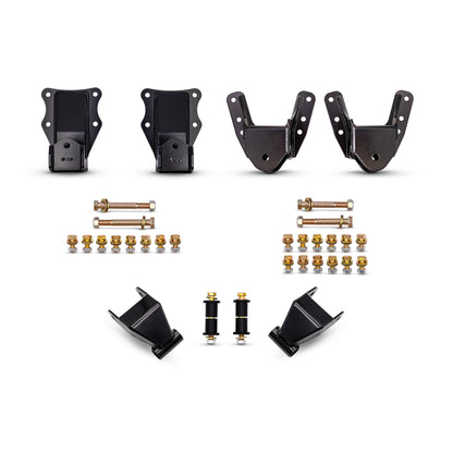 F-Series Fabricated Shackle Hanger and Extended Shackle Combo - 1980-1997 Ford F-Series