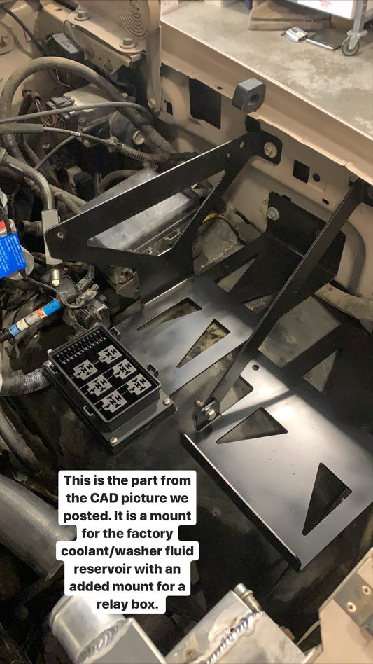 Carrick Customs Ford Coolant/Washer Reservoir Mount - 1980-1997 Ford F-Series