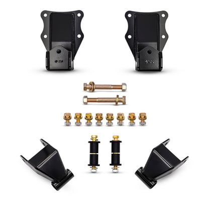 F-Series Fabricated Shackle Hanger and Extended Shackle Combo - 1980-1997 Ford F-Series