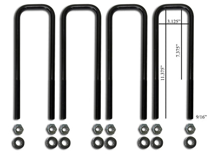 Front U-Bolt Replacement Kit - 1980-1997 Ford F250/F350