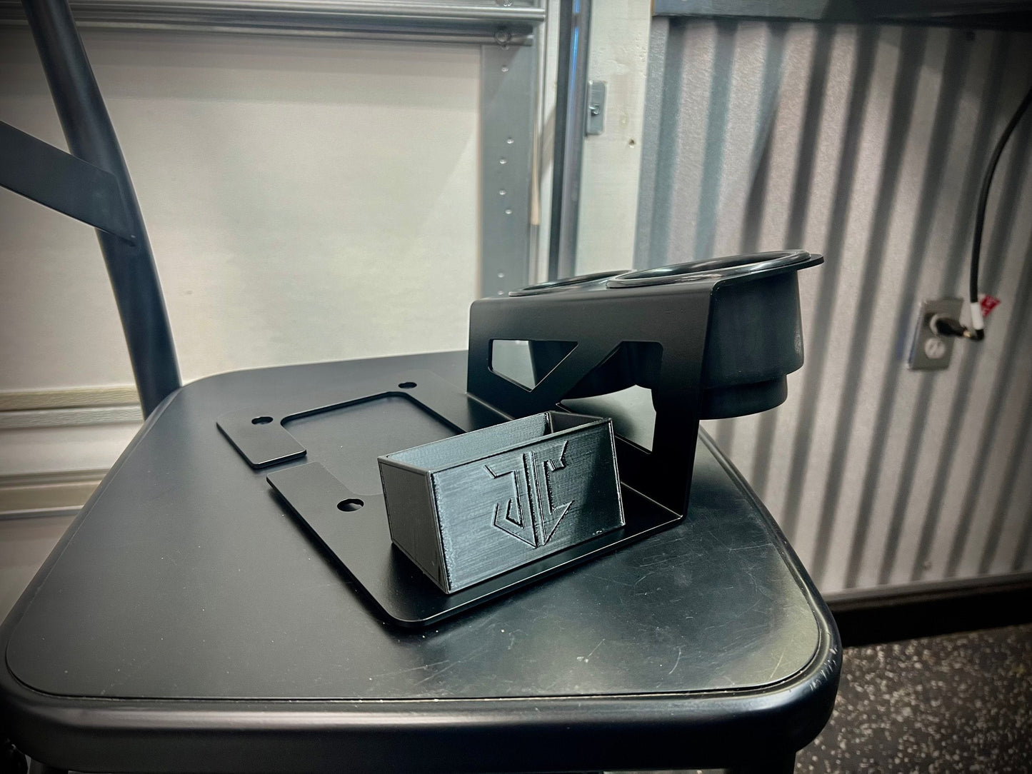 JC Customs - Shifter Mounted Cup Holder - 1992-1997 Ford F-Series & Bronco