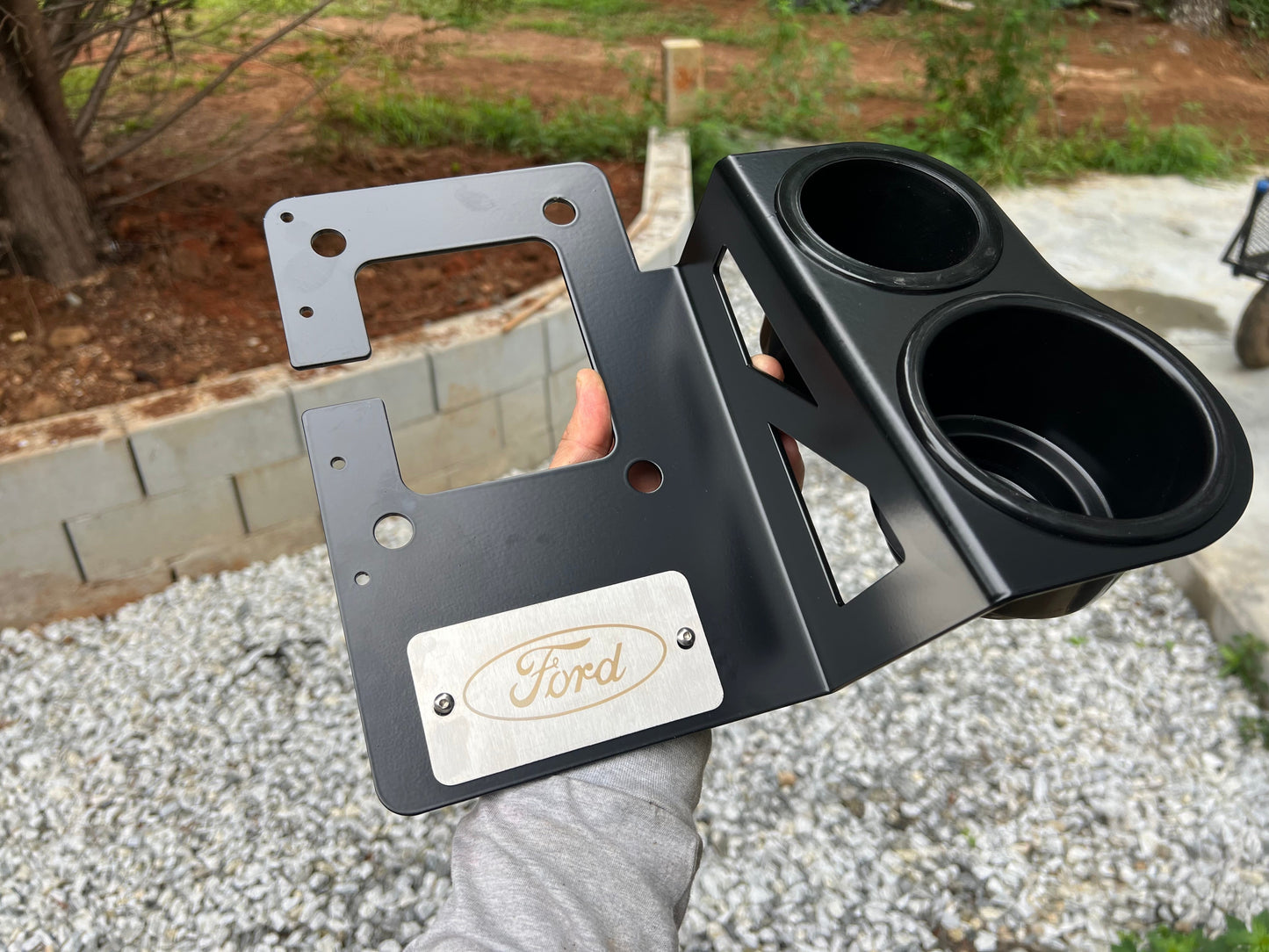JC Customs - Shifter Mounted Cup Holder - 1992-1997 Ford F-Series & Bronco