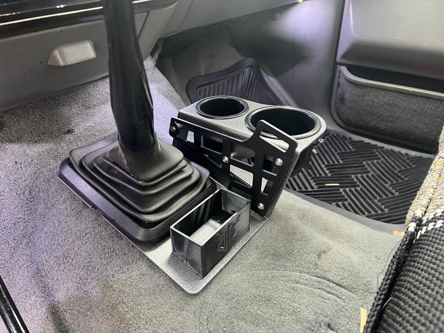 JC Customs - Shifter Mounted Cup Holder - 1992-1997 Ford F-Series & Bronco