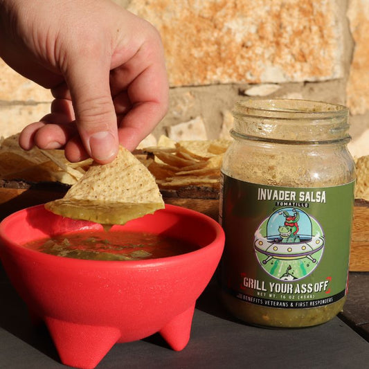 Grill Your Ass Off Invader Tomatillo Salsa