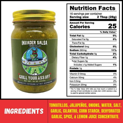 Grill Your Ass Off Invader Tomatillo Salsa