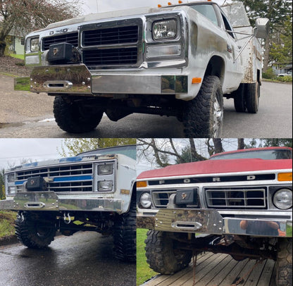 Engineered Vintage 'GOAT' winch bumper - 1967-1979 Ford F-Series