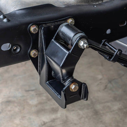 F-Series Fabricated Shackle Hanger and Extended Shackle Combo - 1980-1997 Ford F-Series