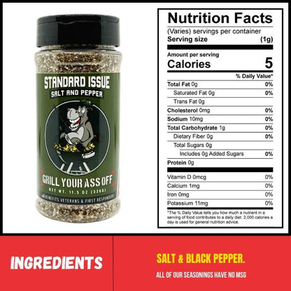 Grill Your Ass Off Standard Issue Salt & Pepper