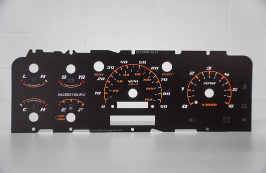 92-96 Cluster Faceplate Kit - XLT Sport - Gas