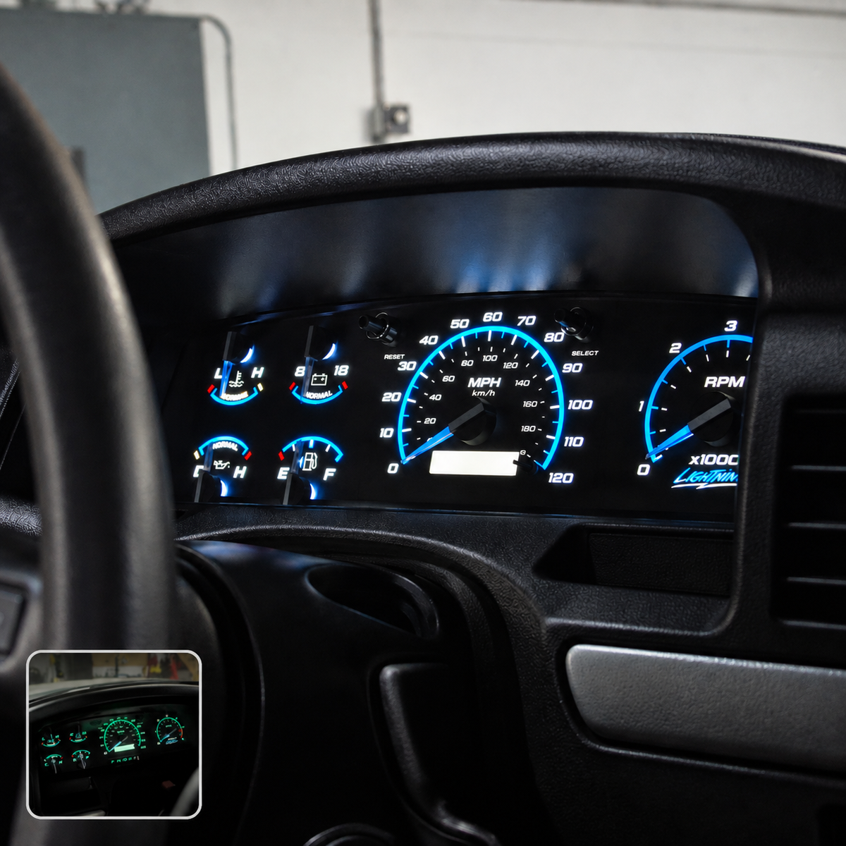 93-95 Cluster Faceplate Kit - Lightning