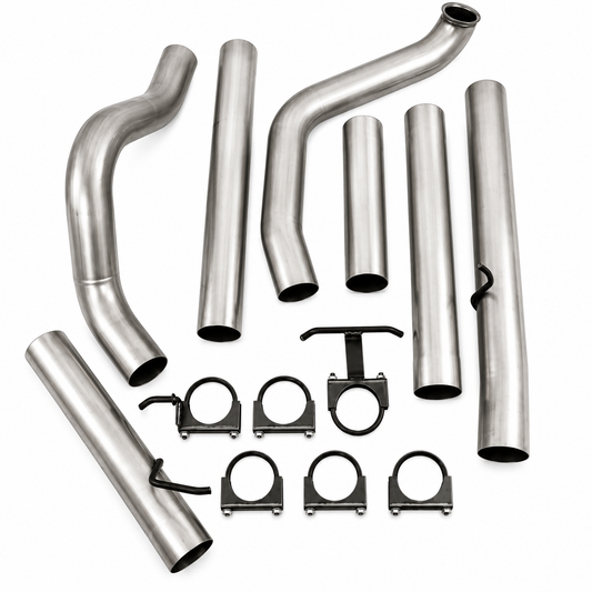 MBRP 4" Turbo Back, Single Side - No Muffler (1999-2003) Powerstroke