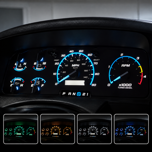 Cluster Faceplate Kit - Diesel - 1992-1997 Ford F-Series