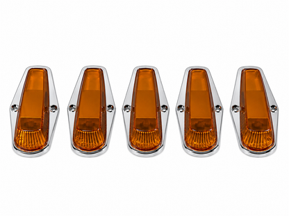 Complete Performance Amber Chrome Cab Light Kit - 1973-1997 Ford F-Series