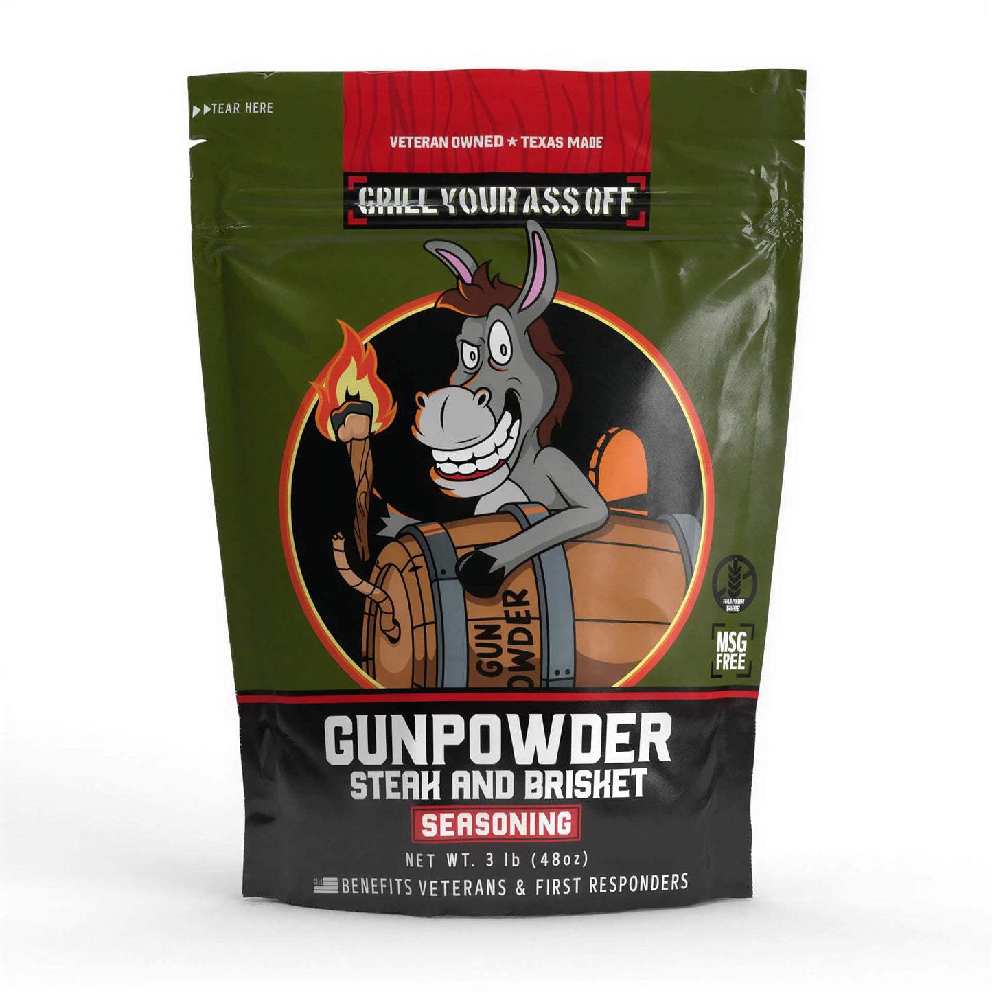 Grill Your Ass Off Gunpowder Steak & Brisket Seasoning