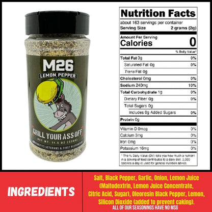 Grill Your Ass Off M26 Lemon Pepper