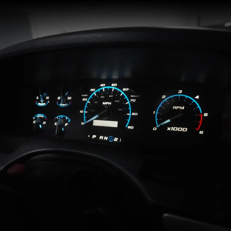 92-96 Cluster Faceplate Kit - Gas - F-Series