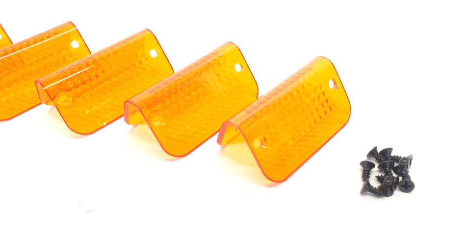 New Lund Moon Sun Cab Visor Replacement Light Lenses - Amber