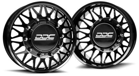 (1987 - 1997) DDC Wheels Black/Milled The Mesh Dually Wheels