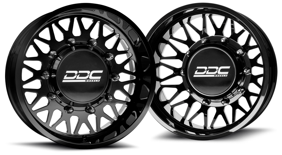 (1987 - 1997) DDC Wheels Black/Milled The Mesh Dually Wheels