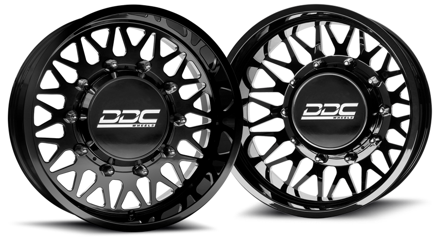 (1999 - 2004) DDC Wheels Black/Milled The Mesh Dually Wheels