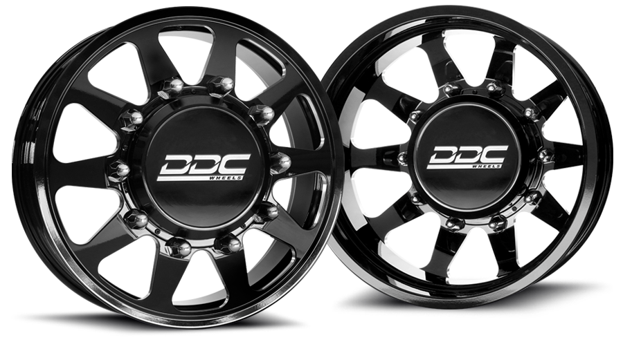 (1987 - 1997) DDC Wheels Black/Milled The Ten Dually Wheels