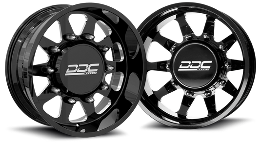 (1987 - 1997) DDC Wheels Black/Milled The Ten Dually Wheels