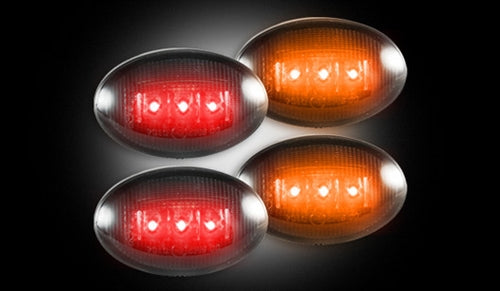 Recon SMOKED Led Dually Fender Lights, 1998-2010 Ford Superduty