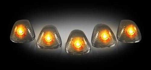 Recon Smoked Cablight Caps, 5 Piece Kit, 1998-2016 Ford Truck