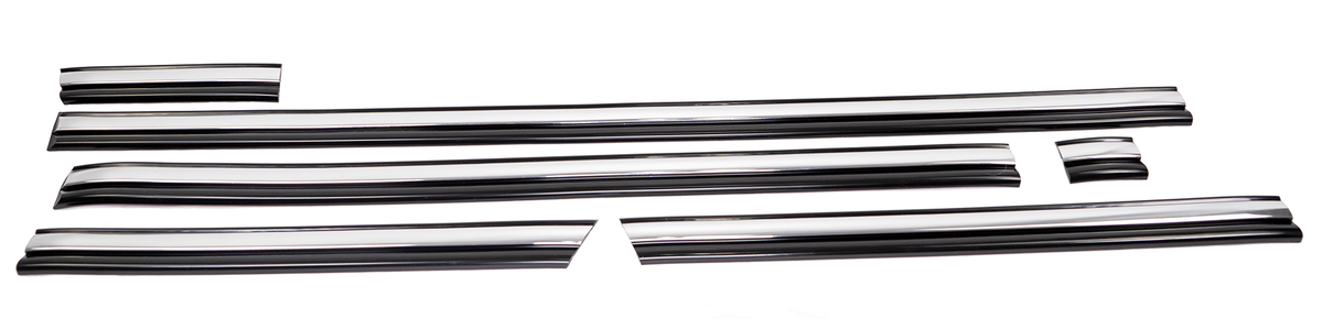 2 Black and Chrome Factory Truck Molding for 1992-1996 Ford 2 Black and Chrome Factory Truck Molding for 1992-1996 Ford