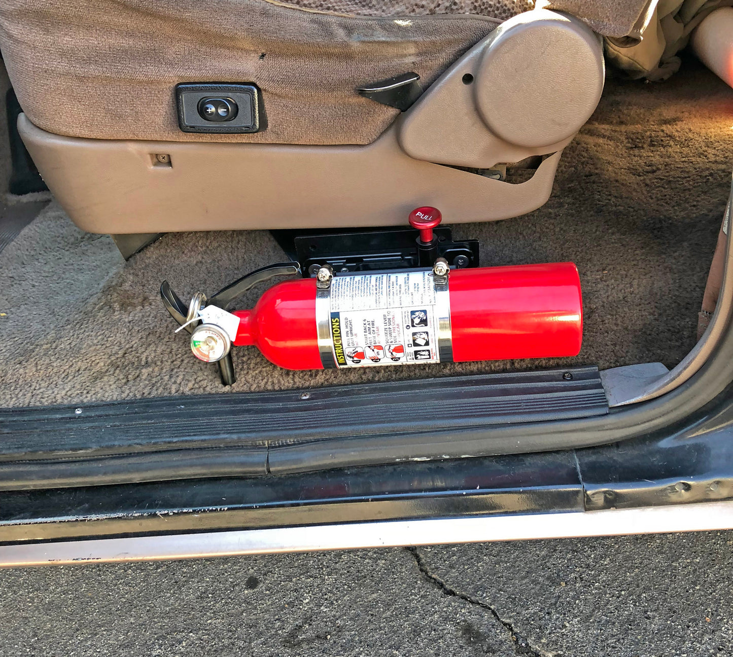 Bronco/Supercab Fire Extinguisher Mount & Bracket