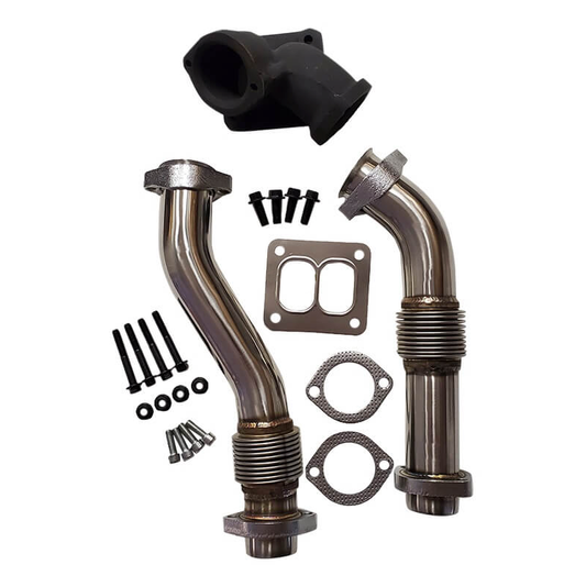 (1994.5-1997) F-Series - OBS Stainless Bellowed Up Pipes